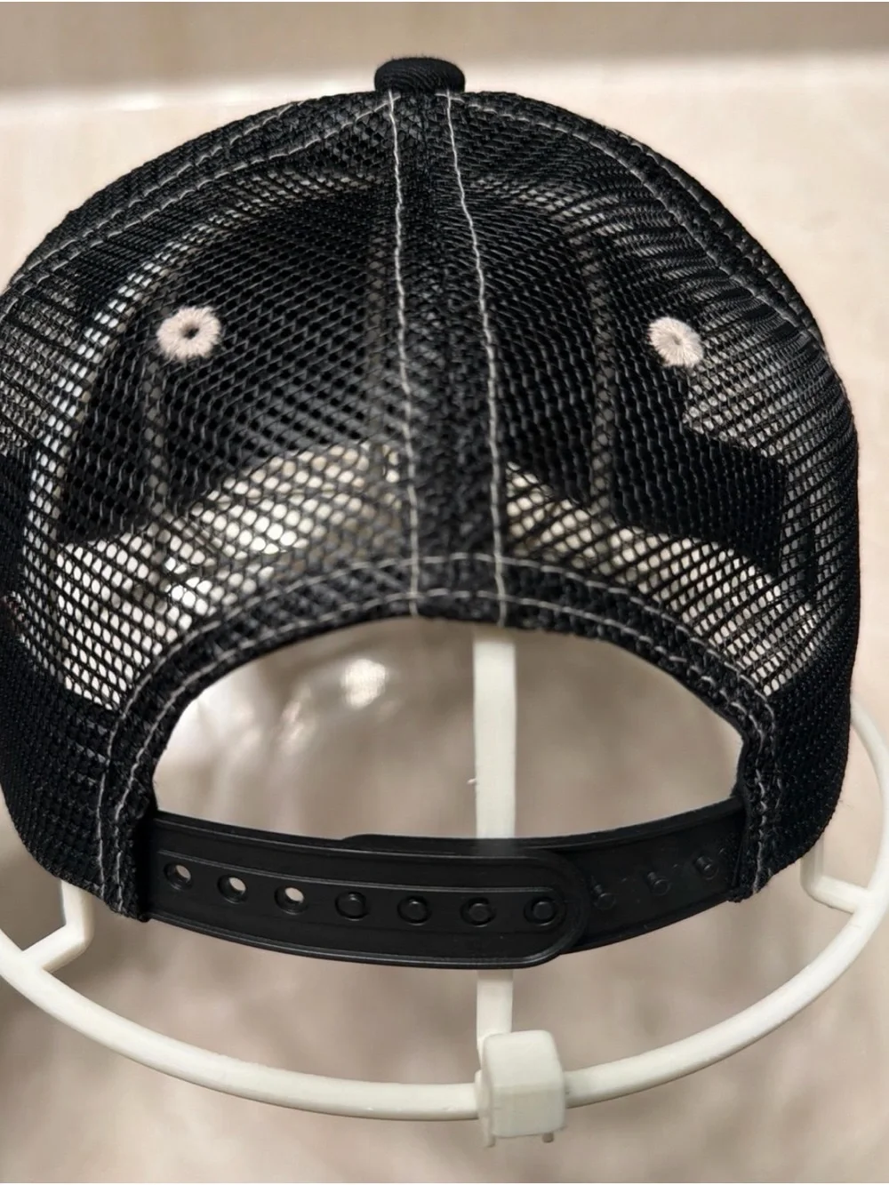 True Religion Black Cap with White Logo Guitar Graphic